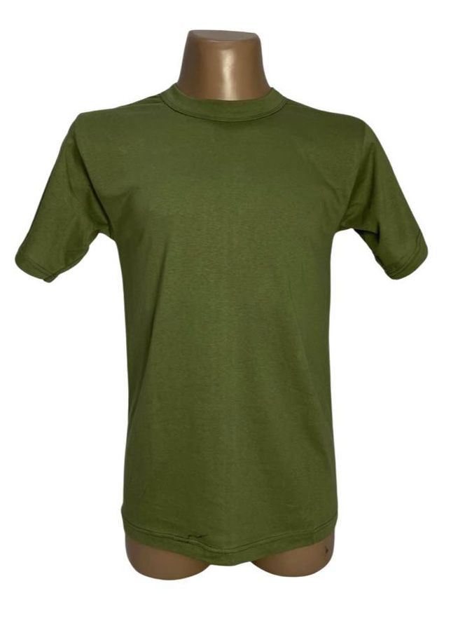 Хаки (оливковая) мужская футболка с коротким рукавом Cihan