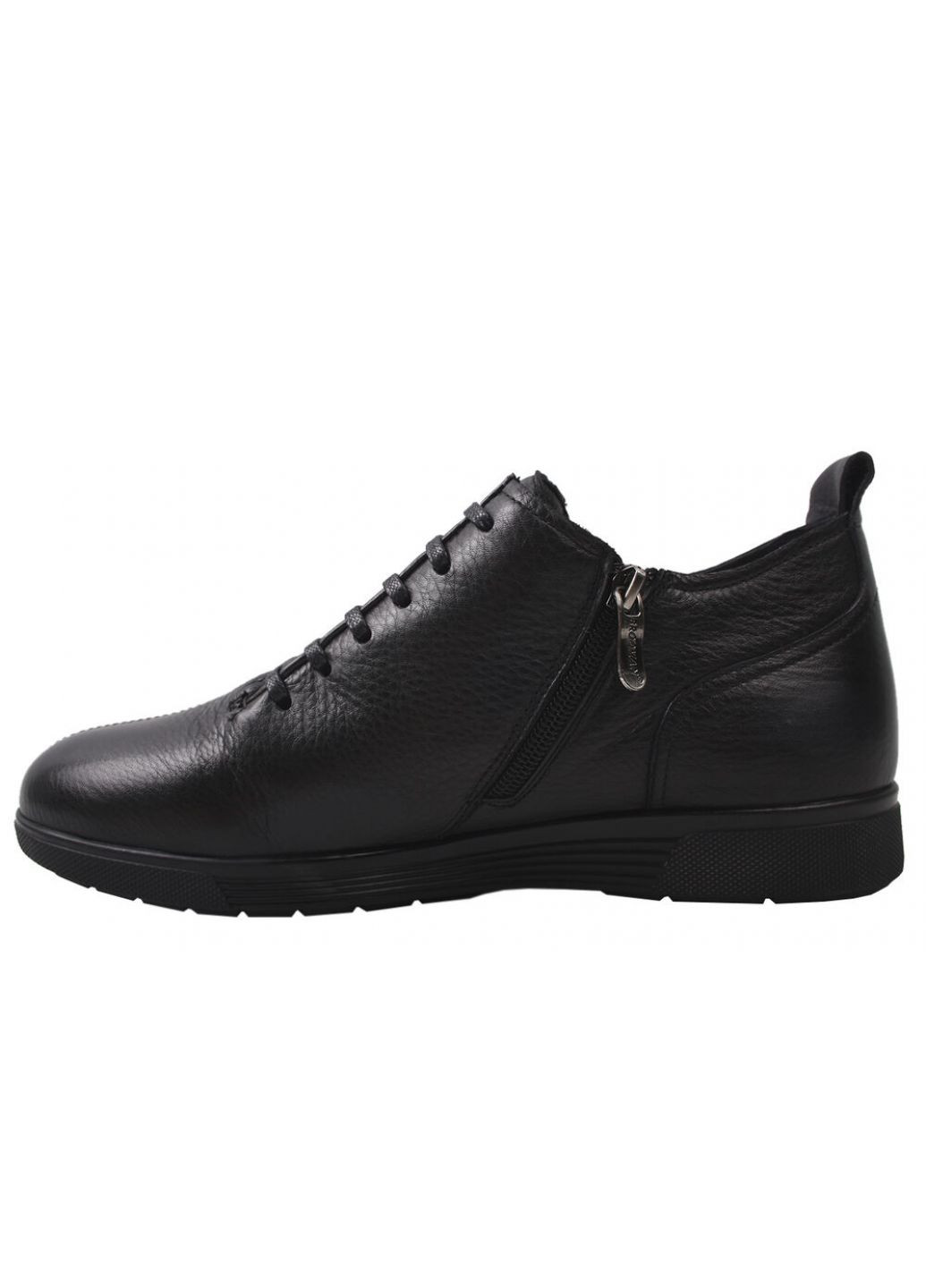 Черные ботинки мужские из натуральной кожи, на низком ходу, на шнуровке, черные, Brooman
