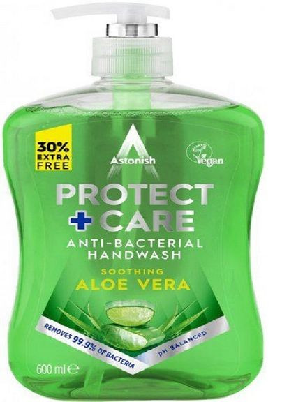 Мило для рук Protect Care Aloe Vera антибактеріальне 650 мл Astonish (265532205)
