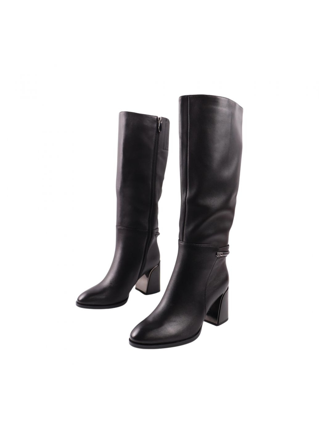 сапоги женские черные натуральная кожа Molka