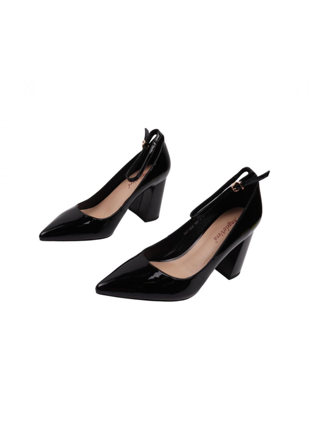 Angelo Vani Туфли женские черные натуральная лаковая кожа черный з, турция — (257440264)