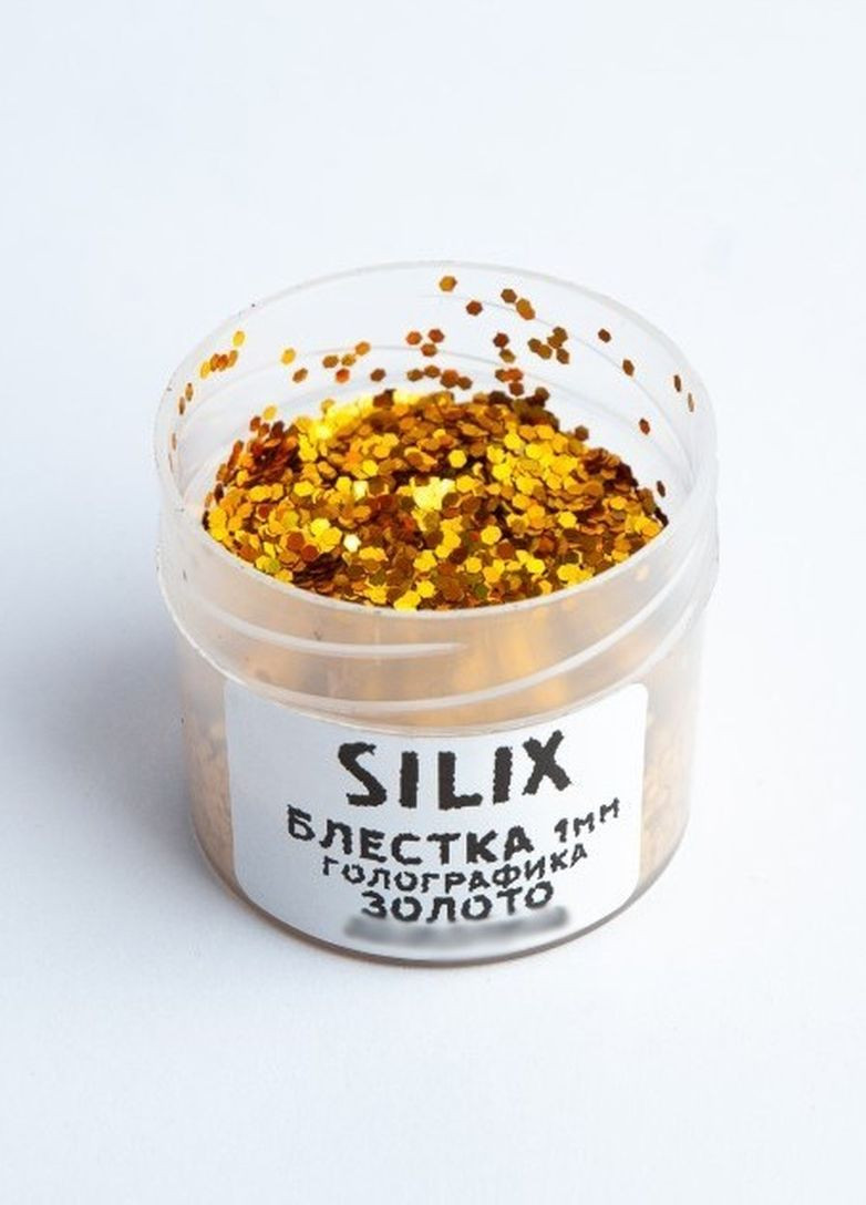 Блестка для силиконовых приманок - голографика золото термостойкая (глиттер) 1мм. SILIX (264661397)