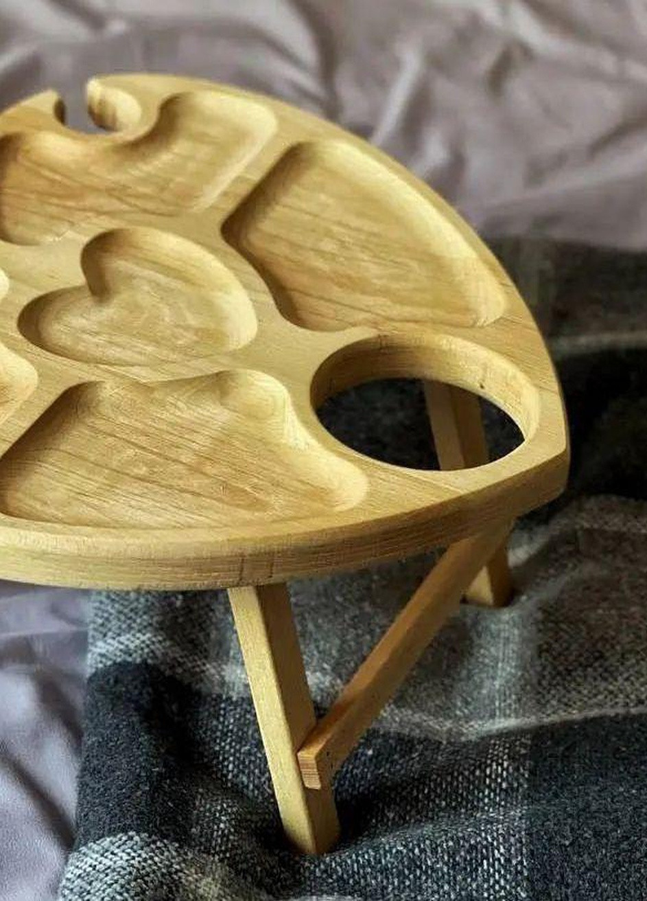 Менажница 35x17 см Винный столик "Сердце" дерево арт. 9985016 Krauzer (262885656)