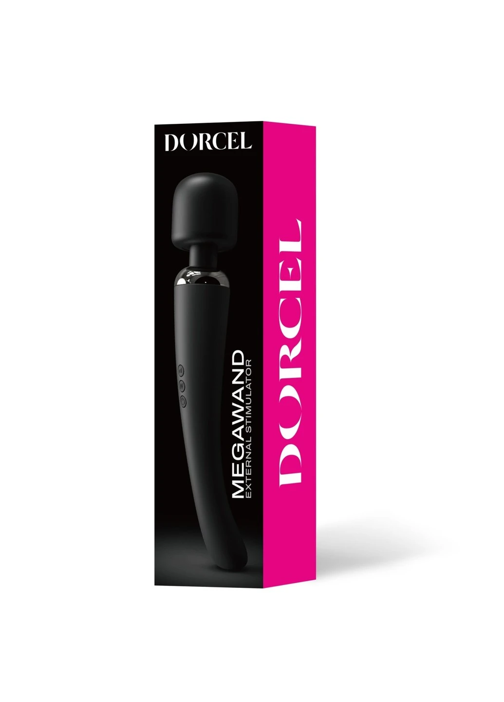 Мощный вибромассажер Megawand Black перезаряжаемый, 160 режимов Dorcel (276388881)