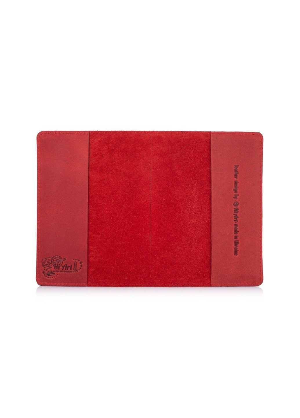 Кожаная обложка на паспорт HiArt PC-01 7 Let's Go Travel красная Красный Hi Art (268371255)