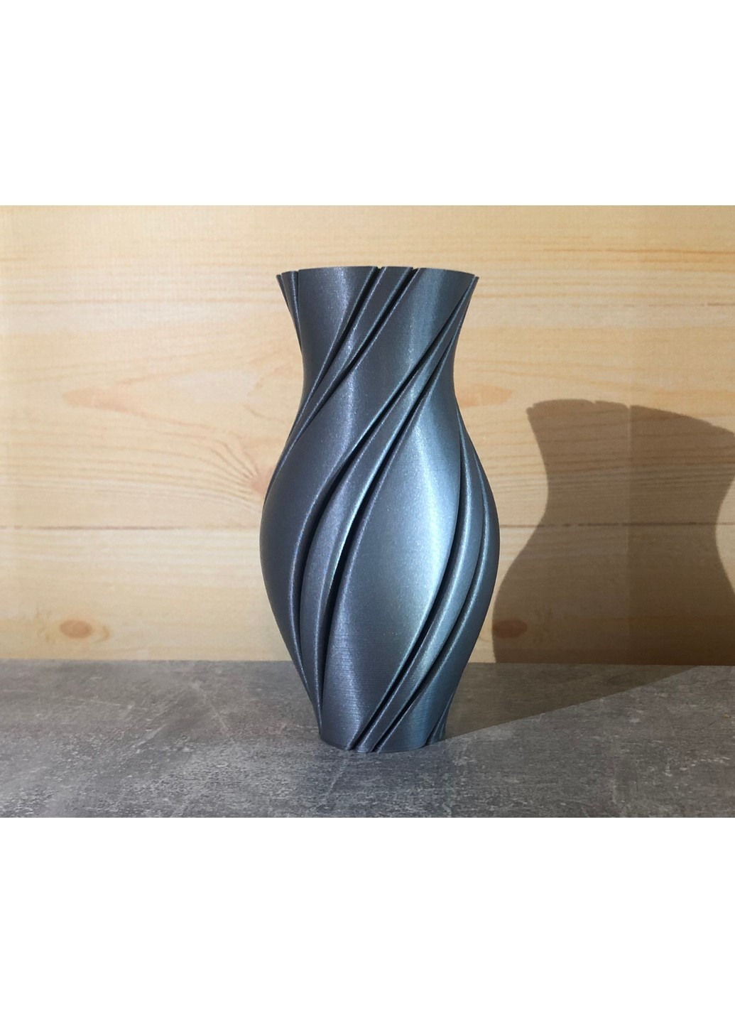 Фігурна декоративна тонкостінна ваза «Вдавлена спіраль» ЗаСвіт (261555416)