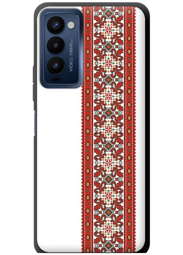 TPU чорний чохол 'Вишиванка 19' для Endorphone Tecno Camon 18 CH6n (269349302)