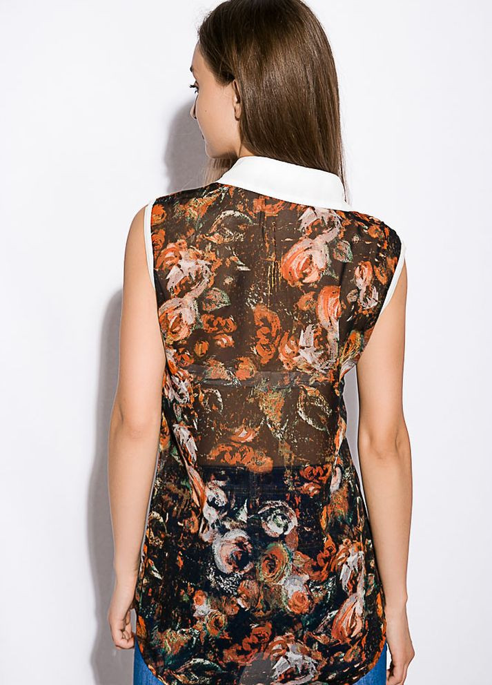 Прозора літня блуза жіноча (квітковий принт) Time of Style