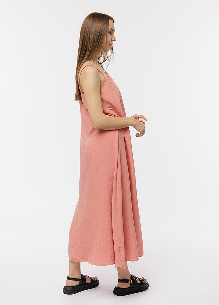 Летний женский женский длинный сарафан цвет персиковый цб-00219051 No Brand