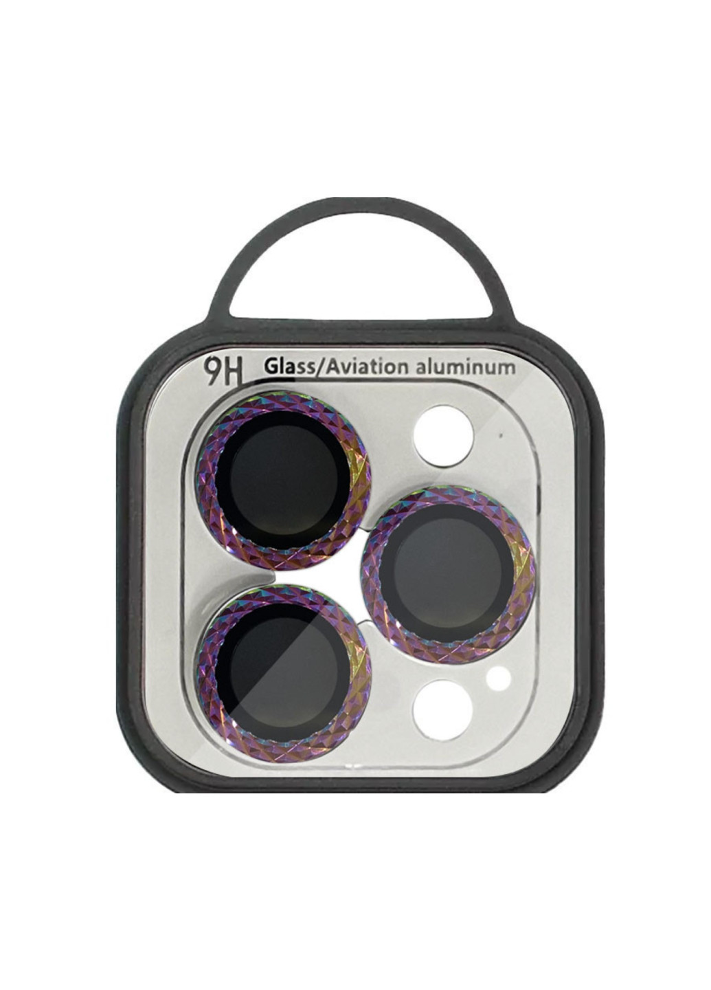 Защитное стекло Metal Shine на камеру (в упак.) для Apple iPhone 12 Pro Max (Сиреневый / Rainbow) No Brand (257863927)
