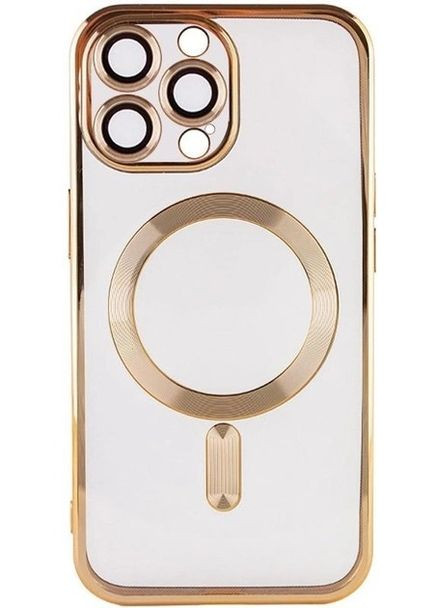 Хромовый чехол TPU Chrome Magnetic с защитой камеры для Apple iPhone 14 Pro Max (6.7") с MagSafe Gold No Brand (278643221)