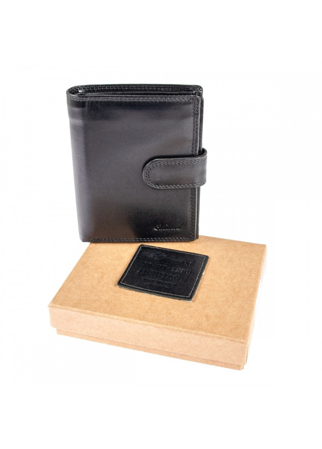 Ashwood 1246 VT Чорний шкіряний гаманець Ashma (261855981)