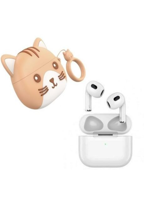 Бездротові навушники (TWS, Bluetooth 5.3, з вушками, зарядний чохол, котик) - Персиковий Hoco ew46 (276003524)