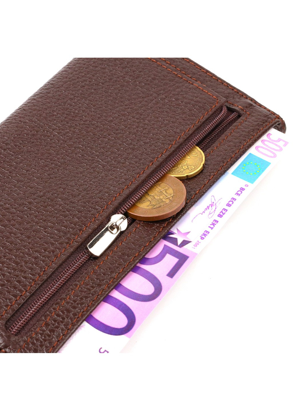 Багатофункціональний гаманець для жінок з натуральної шкіри 21828 Коричневий Canpellini (259874069)