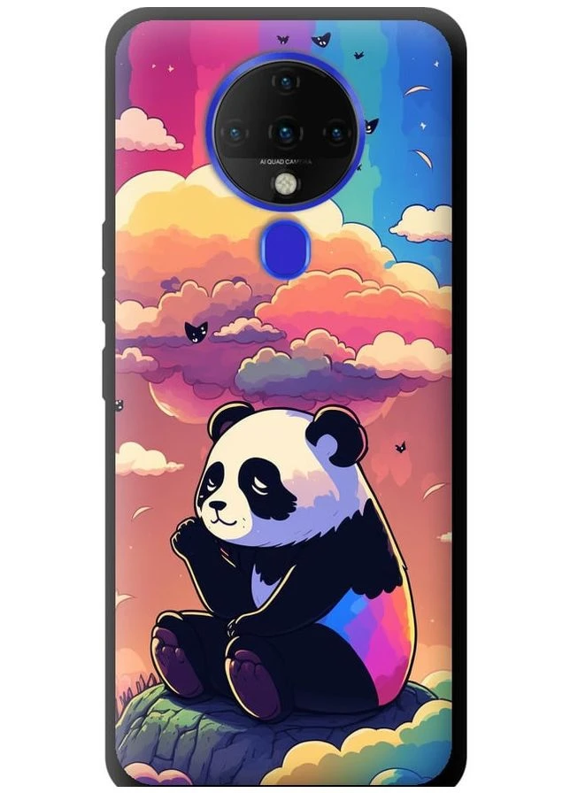 TPU чорний чохол 'Панда в хмарах' для Endorphone Tecno Spark 6 KE7 (276314673)