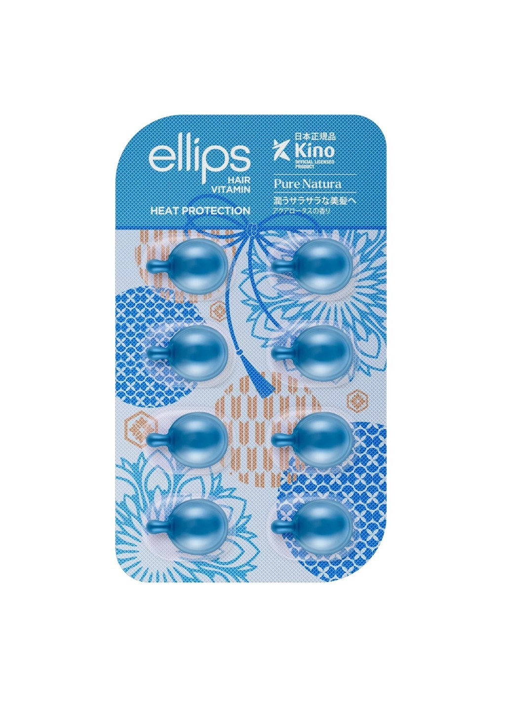 Витамины-масло для волос Сила Лотоса Pure Natura with Blue Lotus Extract 8 шт Ellips (256981169)