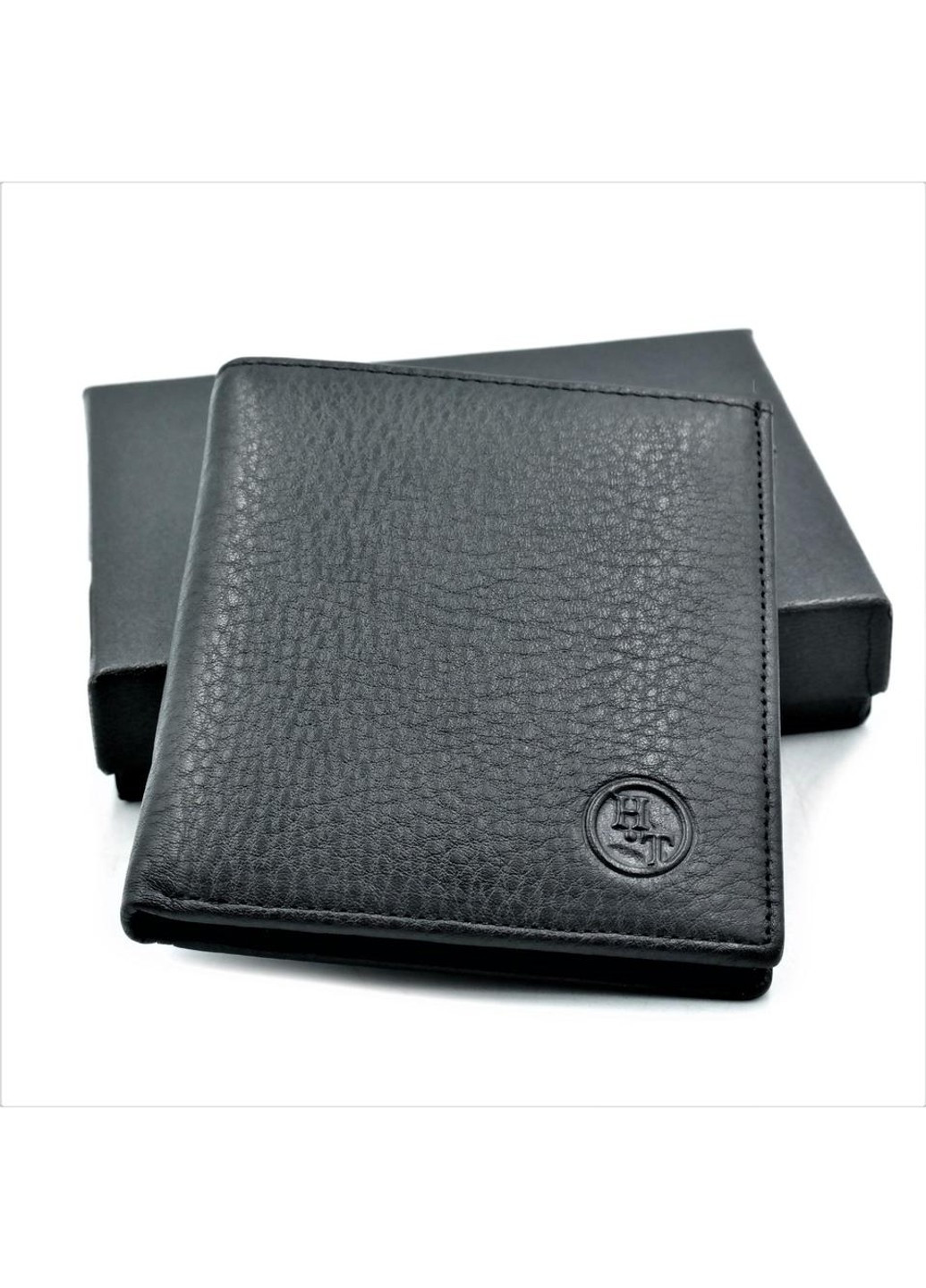 Чоловічий шкіряний гаманець 11 х 9,5 х 2 см Чорний wtro-508 Weatro (272596023)