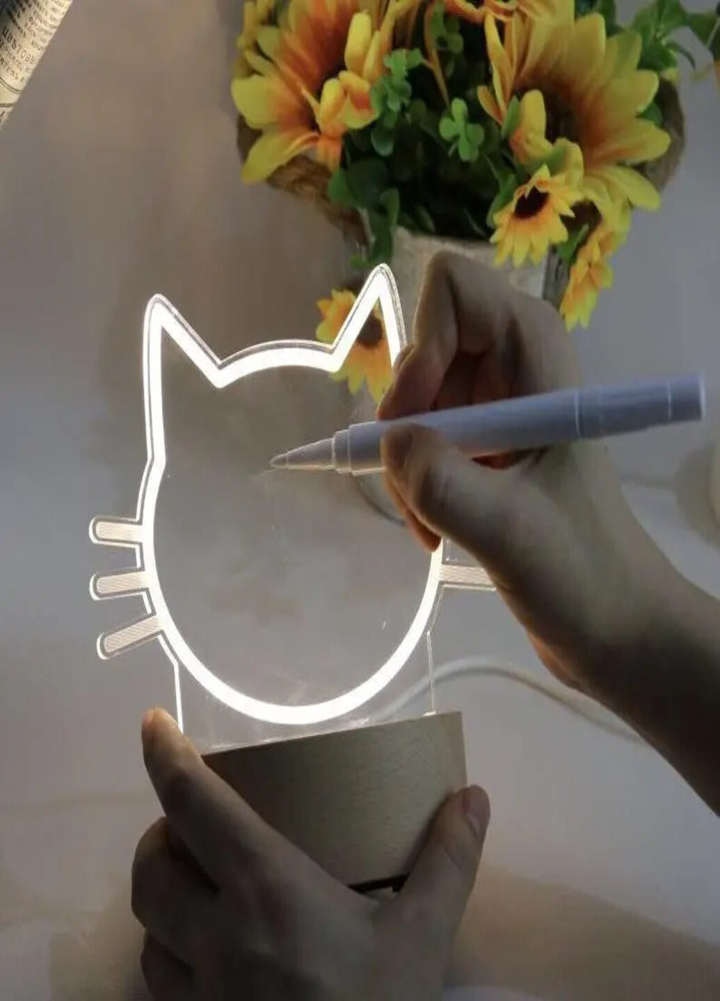 Світильник нічник "Кіт", планшет USB, ручка для написів 3D (259470604)