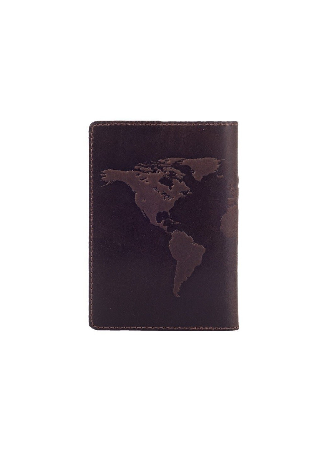 Обложка для паспорта из кожи HiArt PC-02 7 World Map коричневая Коричневый Hi Art (268371377)