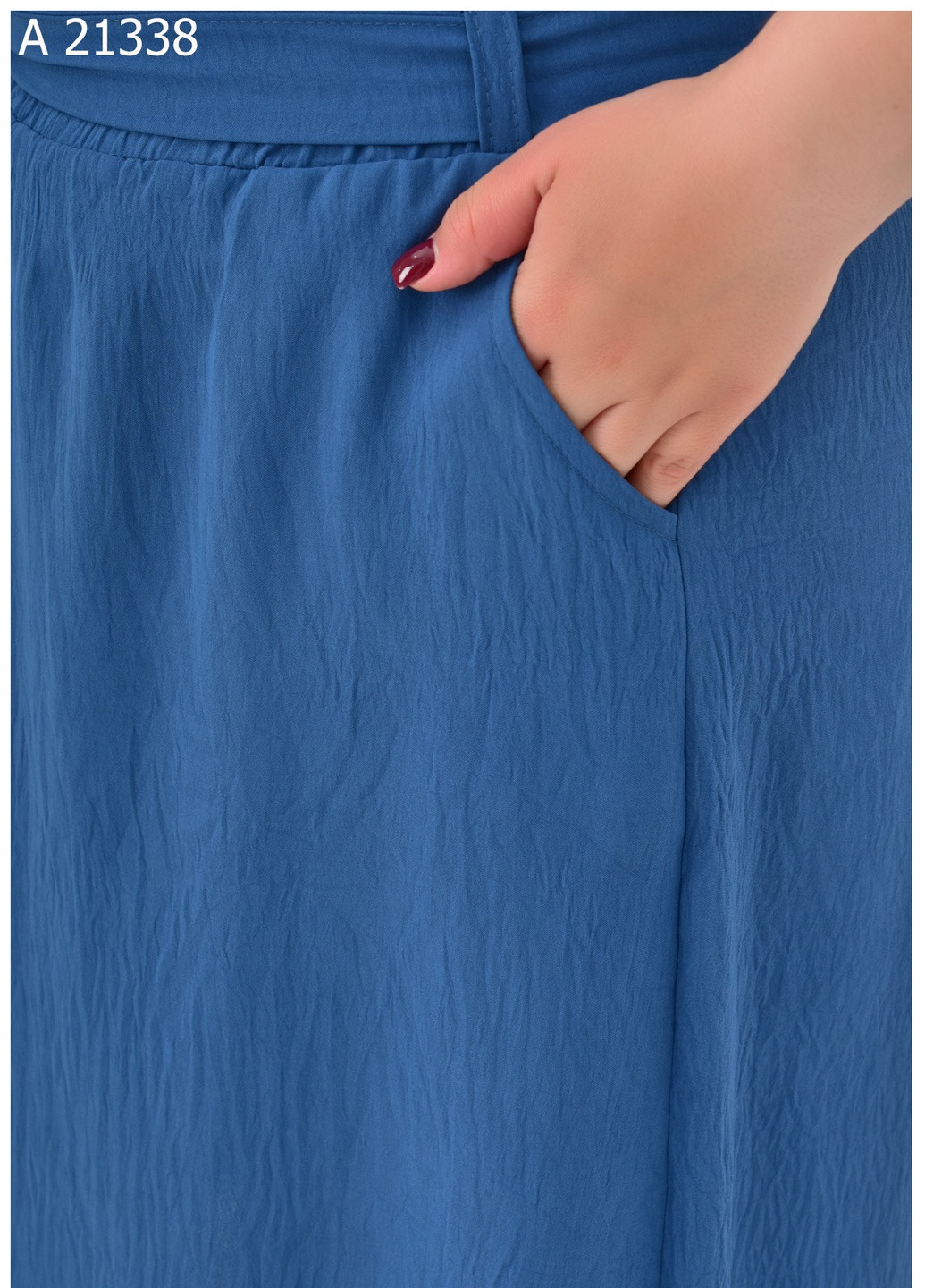 Светло-синяя повседневный юбка SK