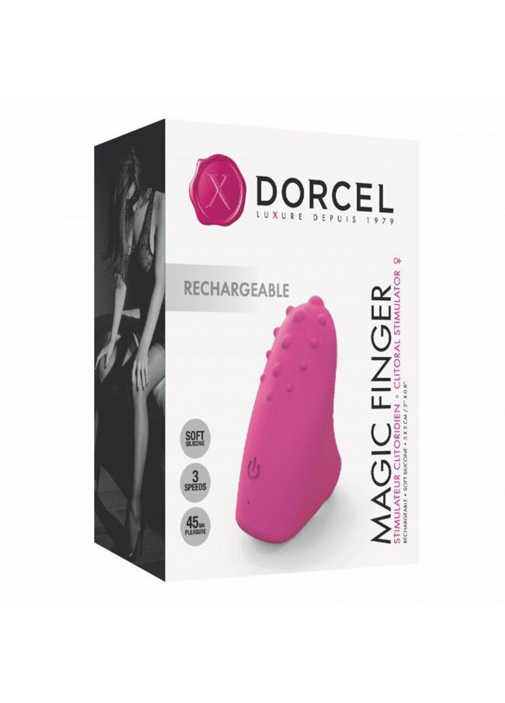 Вибратор на палец MAGIC FINGER Rose перезаряжаемый, 3 режима работы Dorcel (277236590)