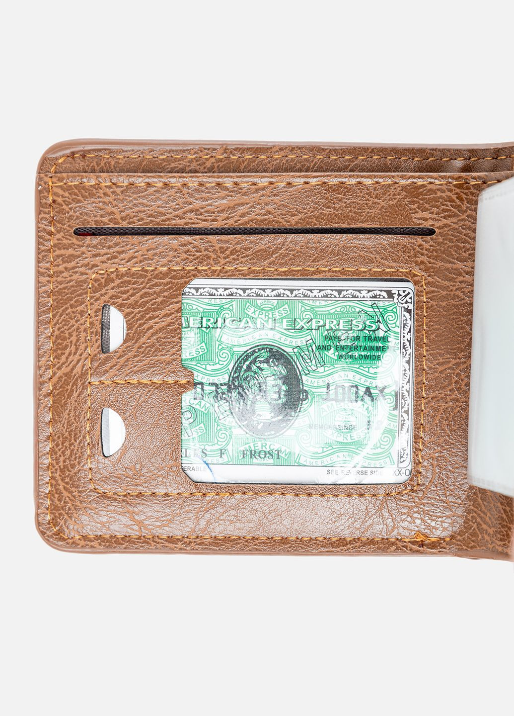 Чоловічий гаманець колір коричневий ЦБ-00242291 No Brand (276903557)