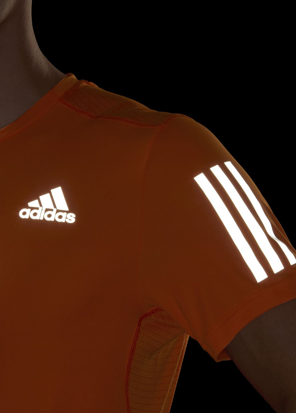 Оранжевая футболка для бега adidas Own the Run