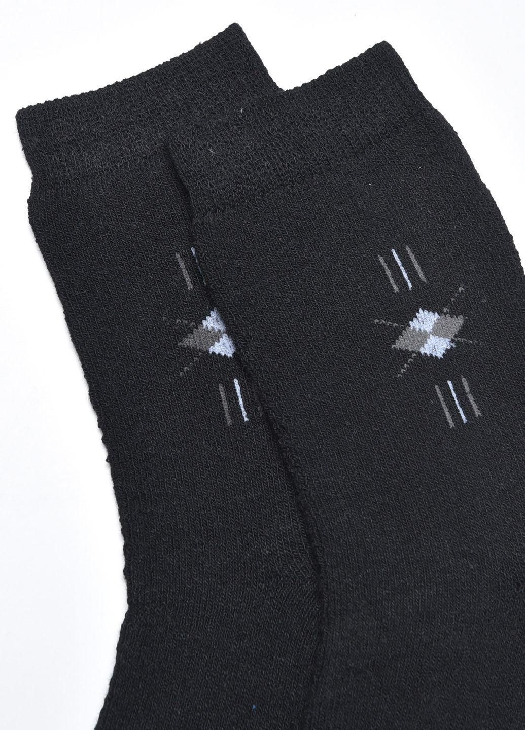 Шкарпетки чоловічі махрові чорного кольору розмір 40-45 Let's Shop (275928664)