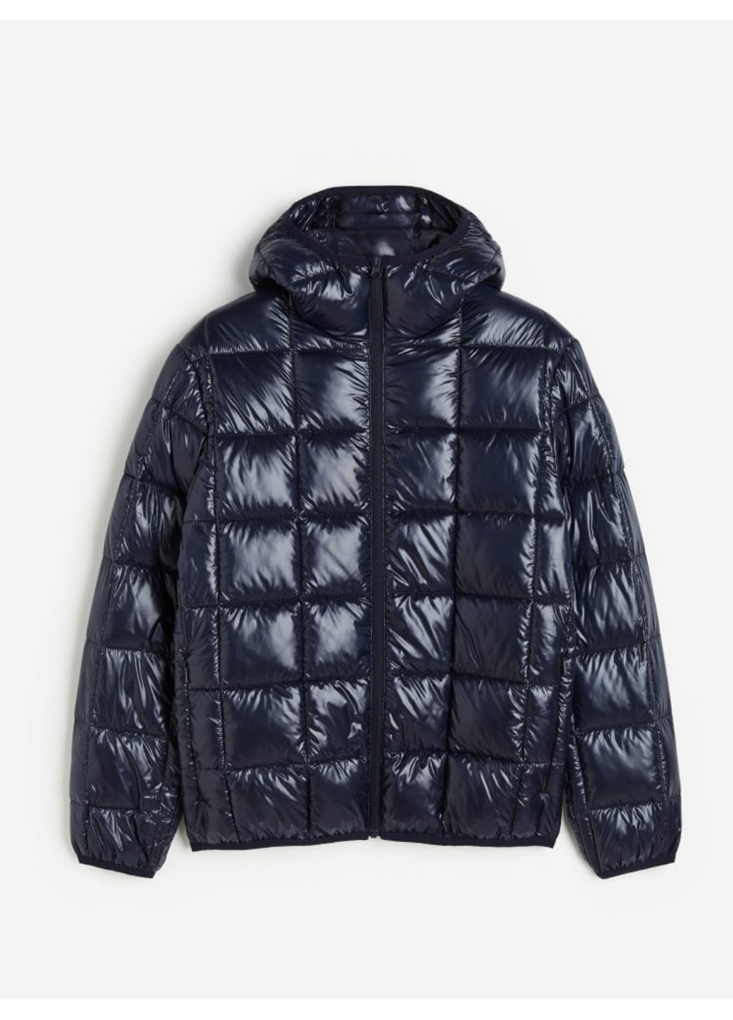 Темно-синяя демисезонная мужская стеганная куртка regular fit н&м (56201) s темно-синяя H&M