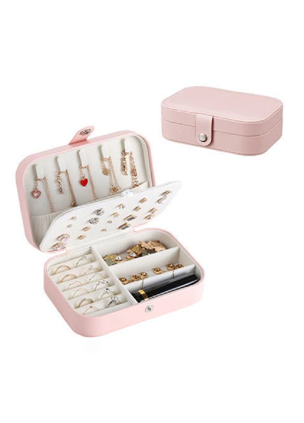 Шкатулка сундук органайзер коробка футляр для хранения украшений бижутерии 16х11.5х5 см (474646-Prob) Розовая Unbranded (259203518)