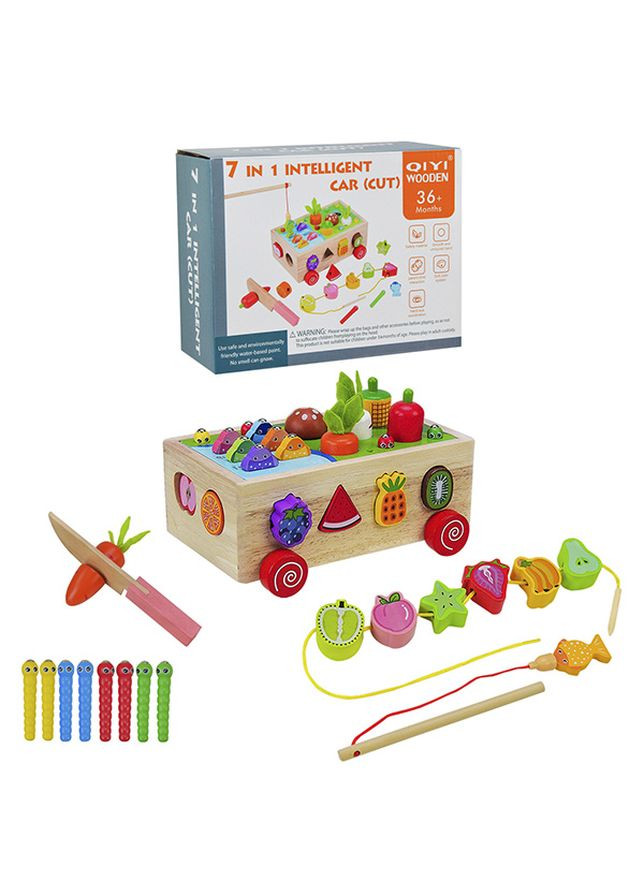 Дерев'яна іграшка сортер 7в1 колір різнокольоровий ЦБ-00236685 No Brand (269081018)