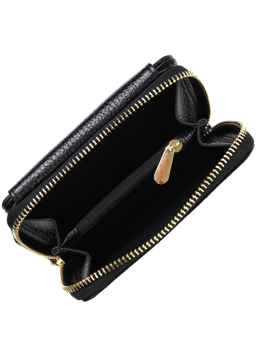 Стильный женский кошелек с вместительной монетницей на молнии из натуральной кожи 22012 Черный Tony Bellucci (262158776)