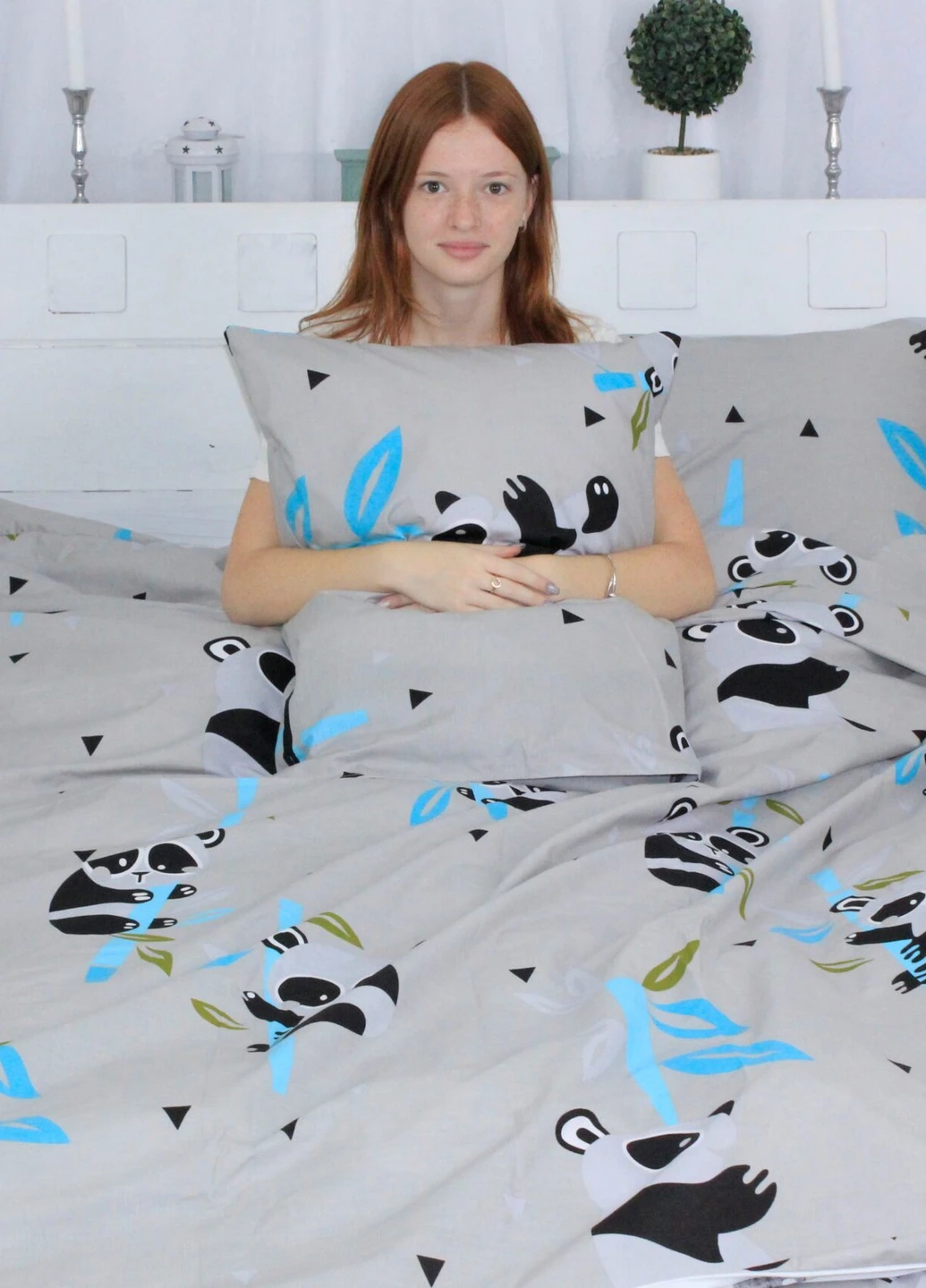 Комплект постільної білизни 17-0504 Panda is gray Бязь 110х140 Дитячий (2200003616996) Mirson (258823807)
