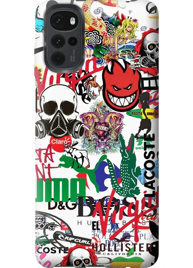 Силіконовий чохол 'Many different logos' для Endorphone Motorola G22 (257803056)
