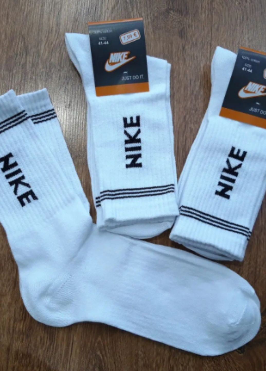 Высокие белые спортивные носки No Brand (266914240)