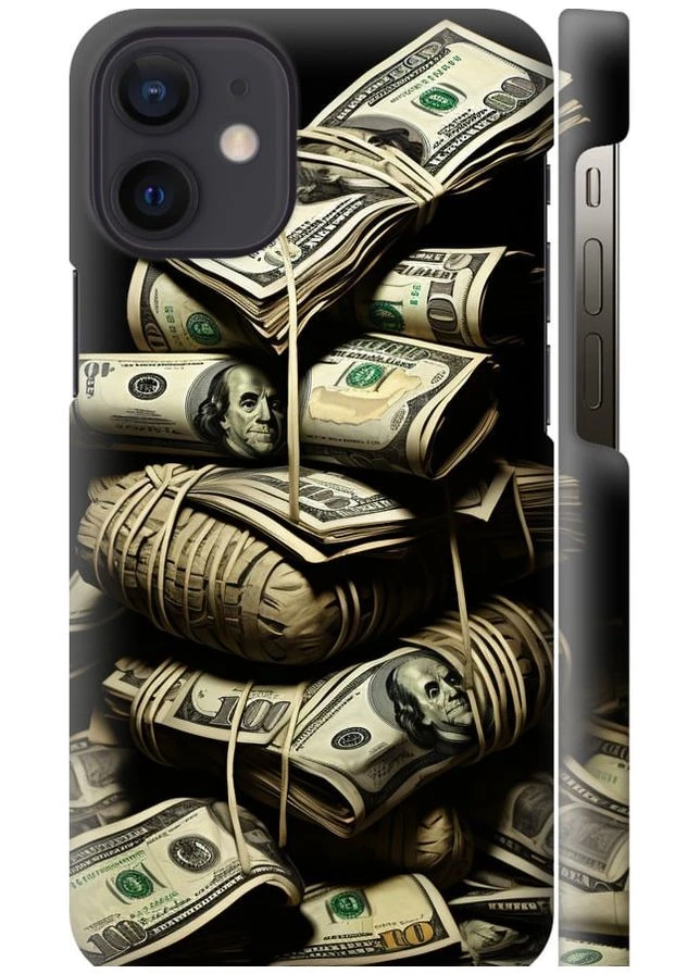 3D пластиковый глянцевый чехол 'Big money' для Endorphone Apple iPhone 12 Mini (267319032)
