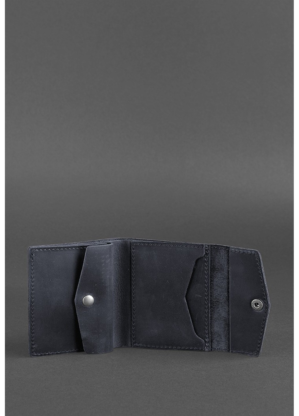 Жіночий шкіряний гаманець 2.1 темно-синій Краст BN-W-2-1-NAVY-BLUE BlankNote (276773451)