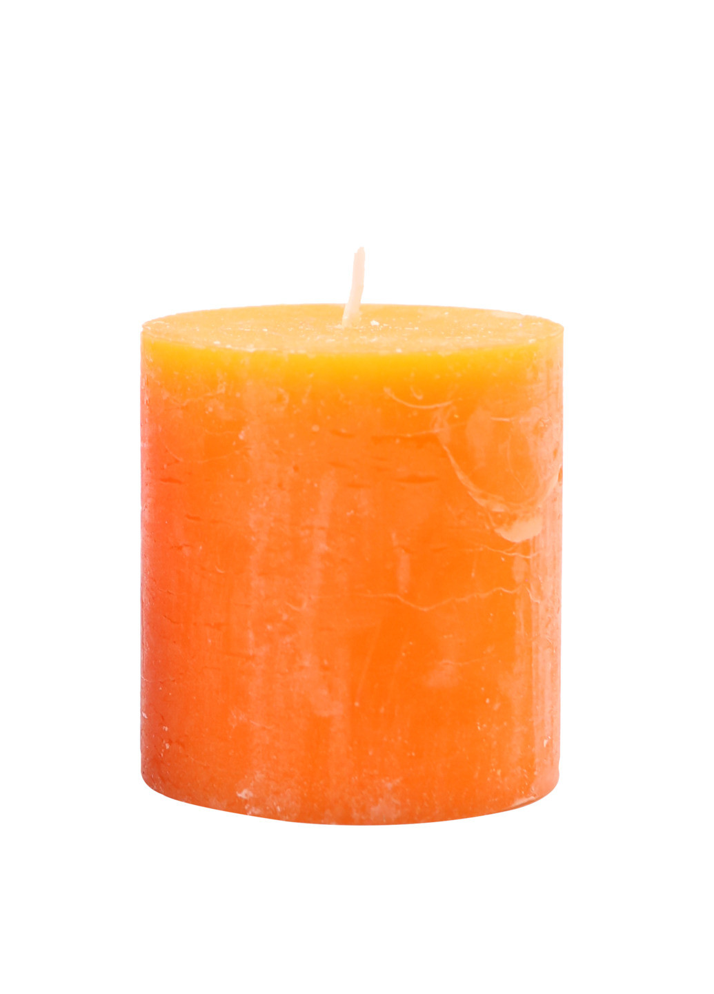 Свеча цилиндрическая Rustic оранжевая 75*70 (33 ч) Candlesense Decor (257033603)