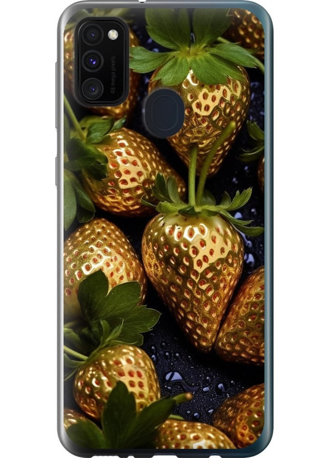 Силіконовий чохол 'Золота полуниця' для Endorphone Samsung Galaxy M21 M215F (259320480)