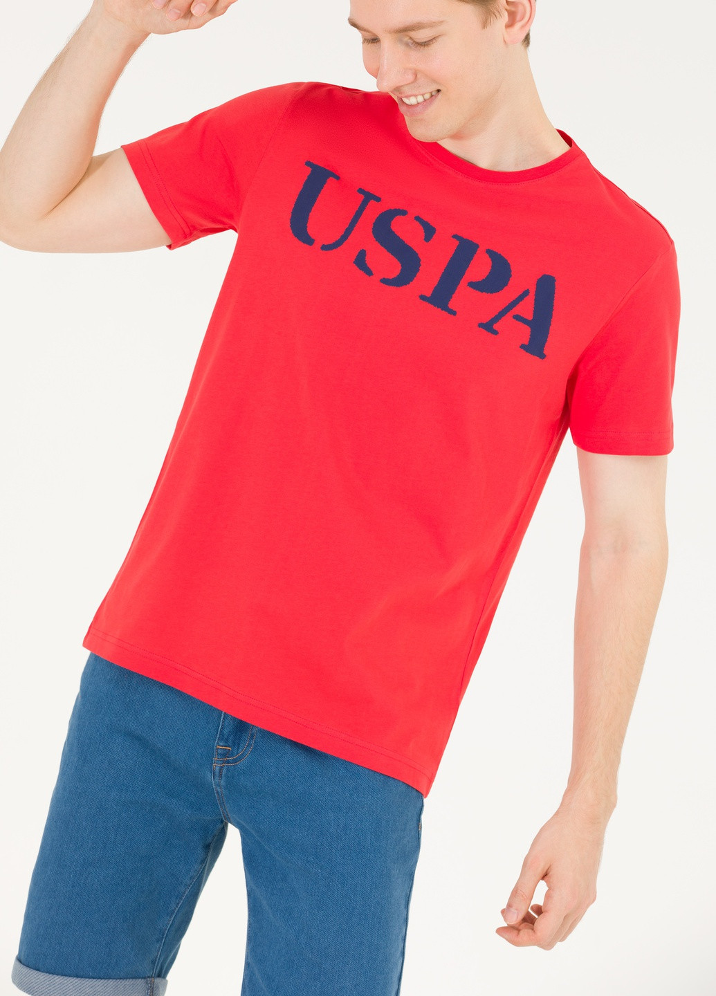 Помаранчева футболка u.s.polo assn. чоловіча U.S. Polo Assn.