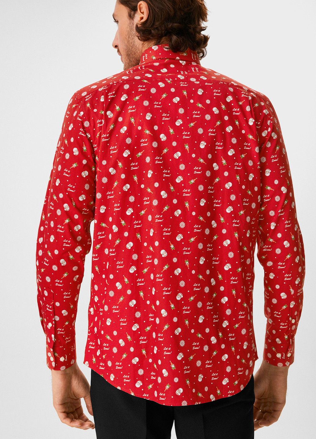Чоловіча сорочка CANDA з новорічним принтом (2 шт) C&A regular fit (262604337)