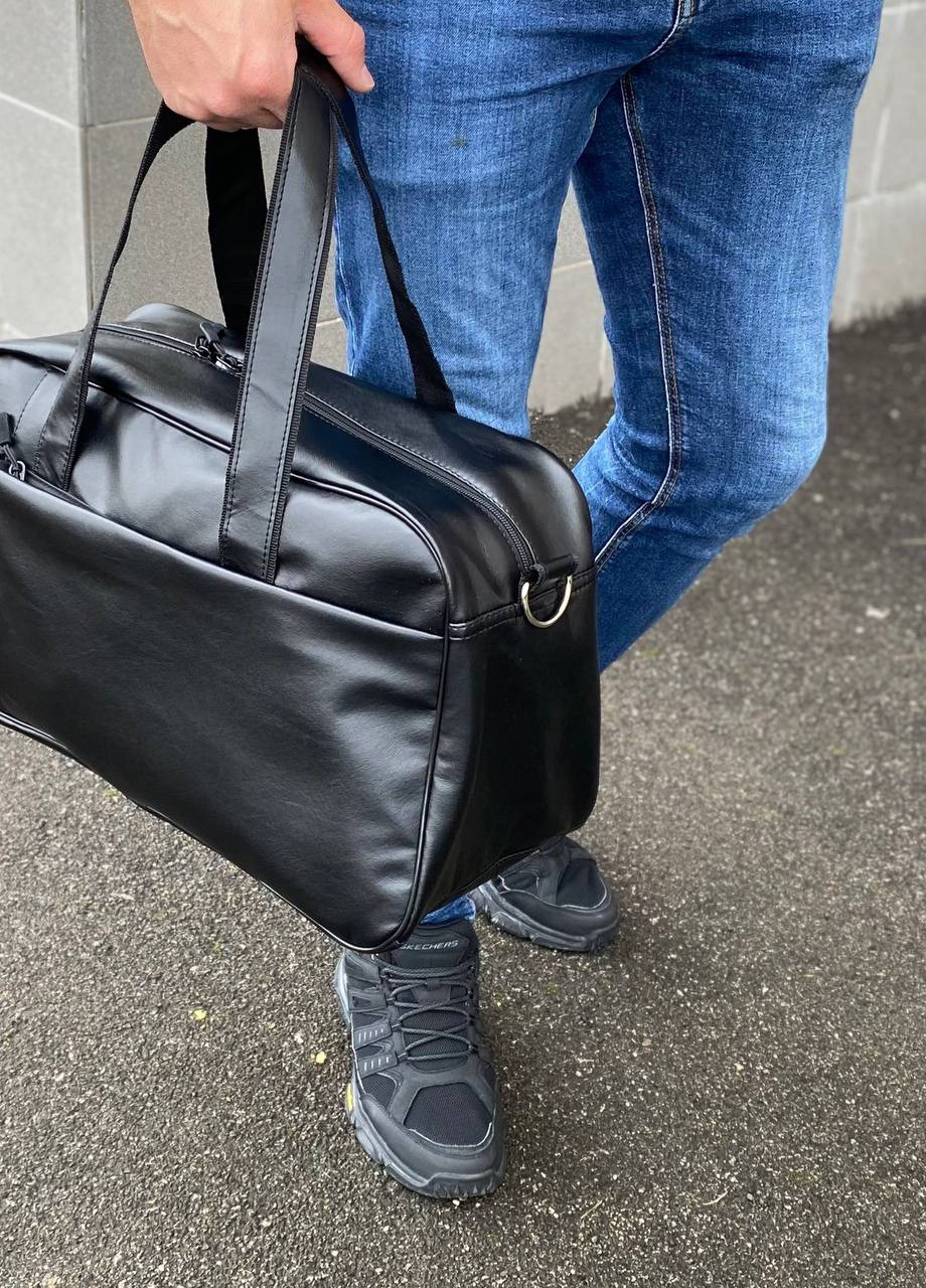 Сумка через плечо спортивная дорожная повседневная черная экокожа универсальная модель Perla No Brand (258330399)