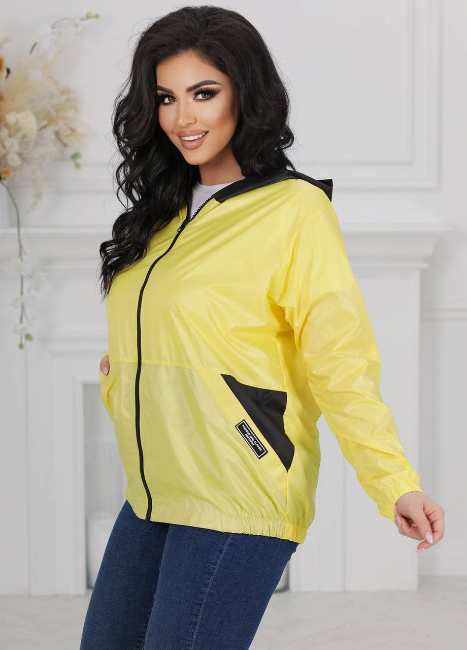 Желтая женская ветровка желтого цвета 421017 New Trend