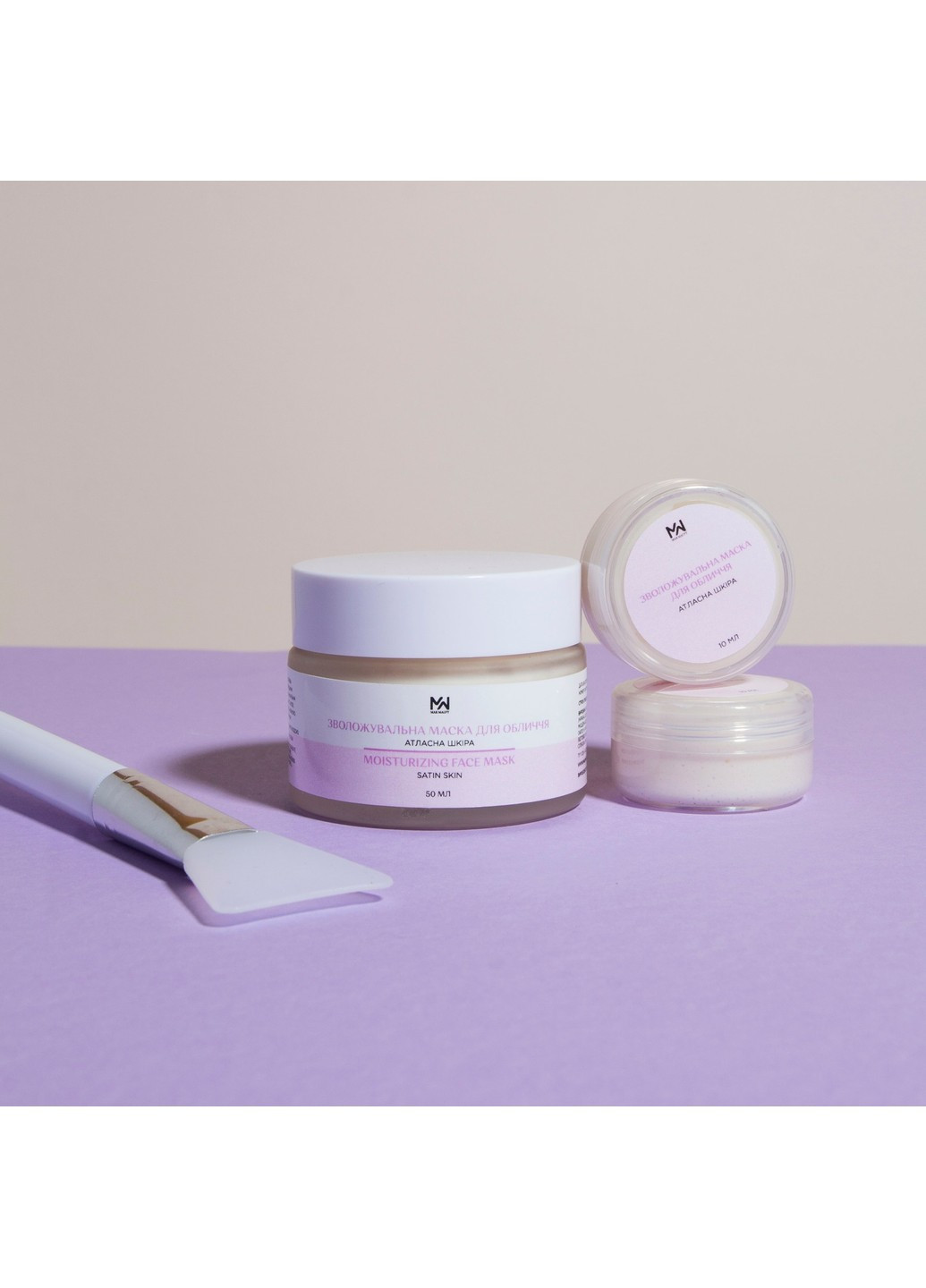 Зволожуюча маска для обличчя Атласна шкіра 50 мл Mak Malvy (263516136)