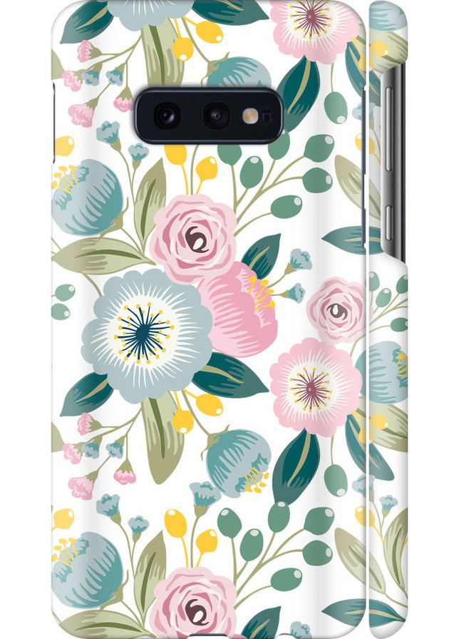 3D пластиковый матовый чехол 'Цветочные обои v2' для Endorphone Samsung Galaxy S10e (258088224)