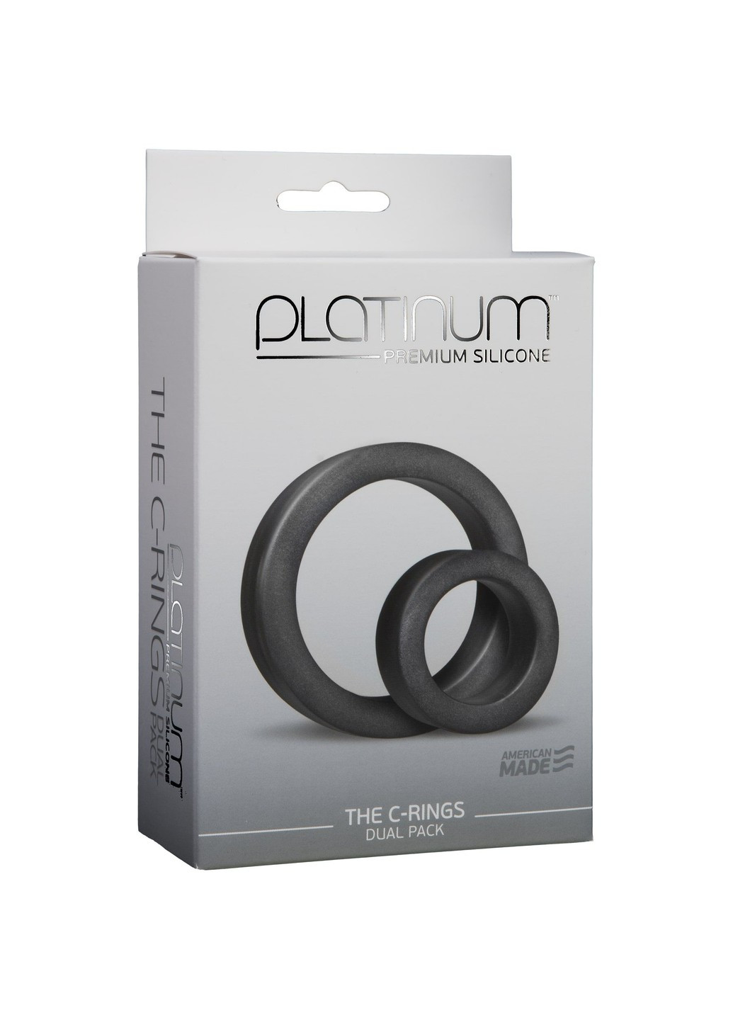 Набор эрекционных колец Platinum Premium Silicone - The C-Rings - Charcoal Doc Johnson (276389657)