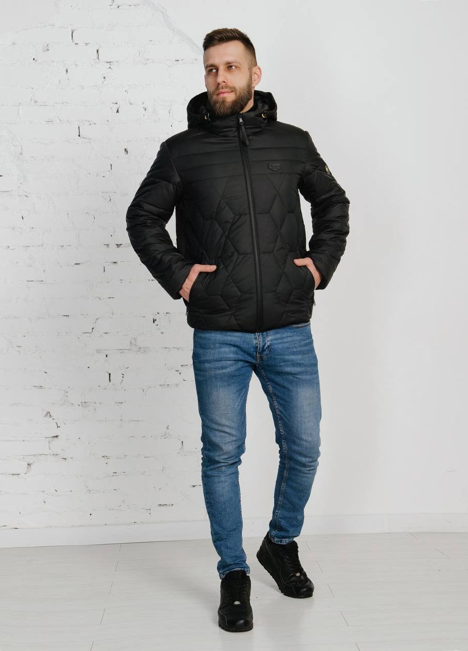 Черная демисезонная демисезонная куртка мужская большого размера SK