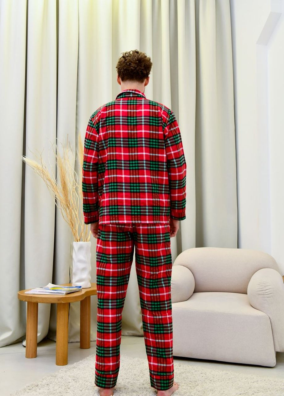 Чоловіча піжама з байки Brandon колір червоно-зелений р.L 442033 New Trend (263356076)