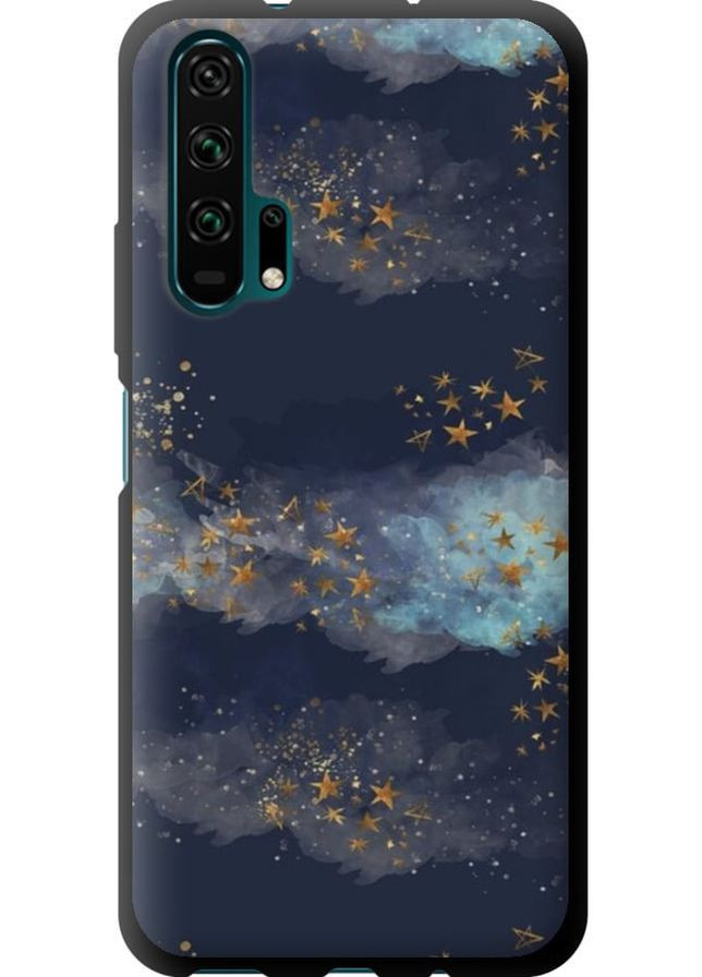 TPU чорний чохол 'Ніч золоті зірки' для Endorphone Huawei Honor 20 Pro (276395027)