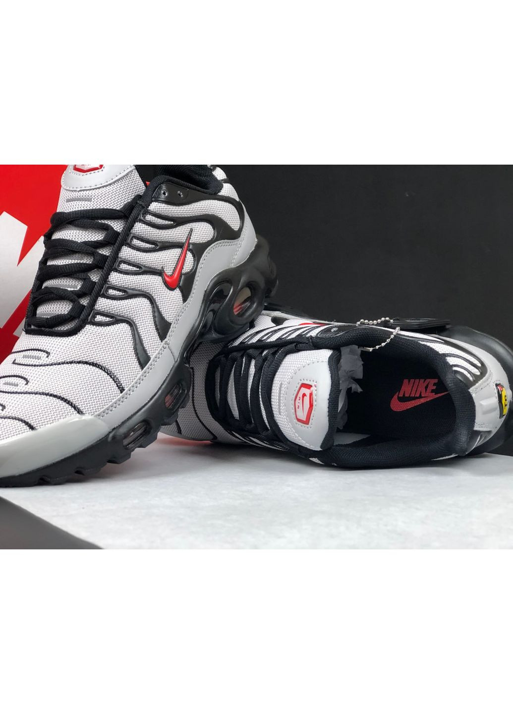 Серые демисезонные кроссовки мужские air max plus tn, вьетнам Nike